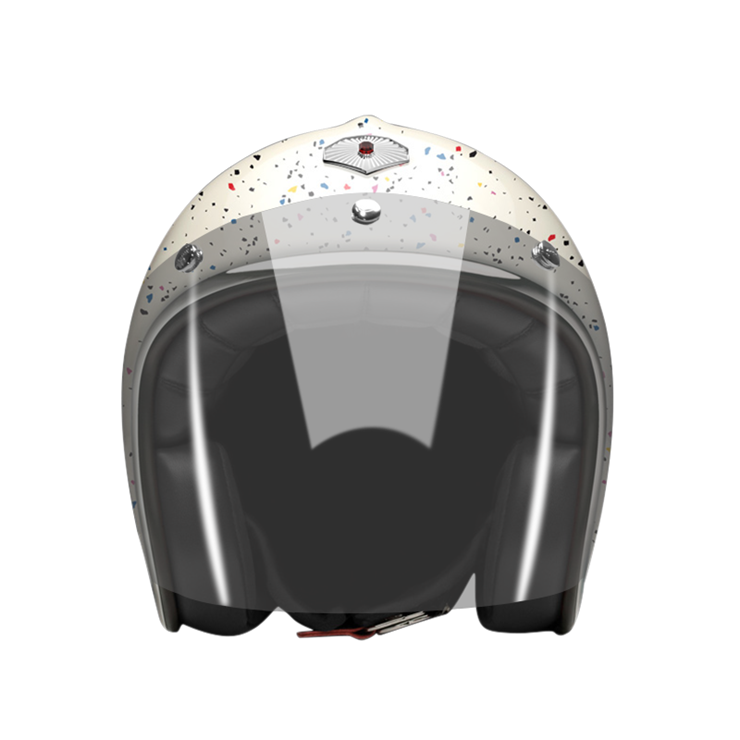 Open-Face-Cosmos-white-helmet-front-Light-brown