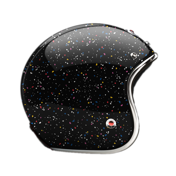 Side View of Ruby Open Face Cosmos Helmet