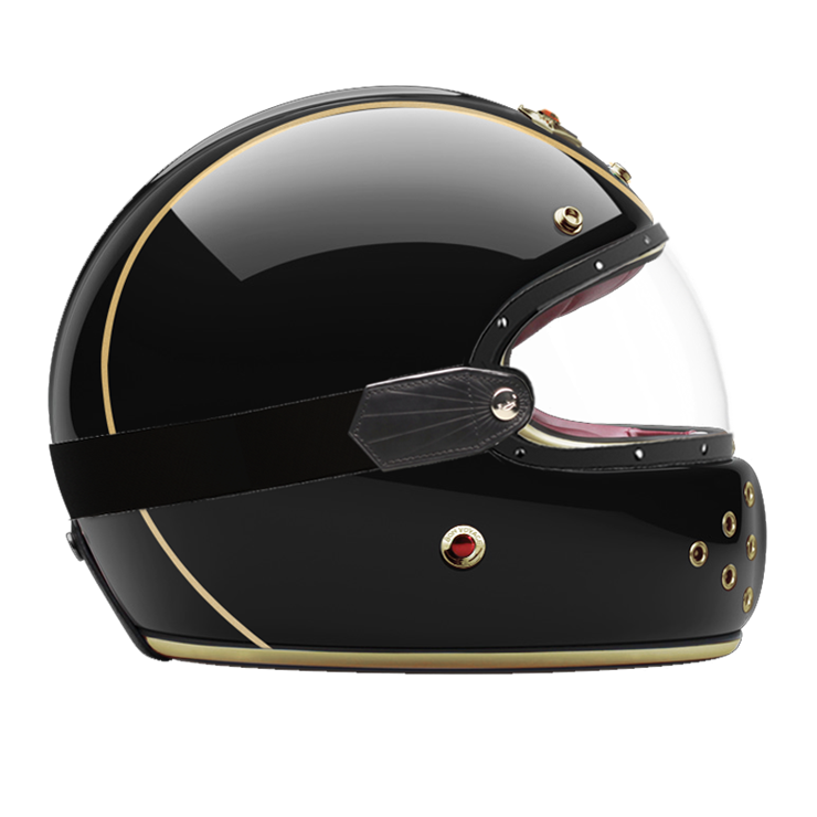 Full Face Variant Gold-helmet-side-clear smoke