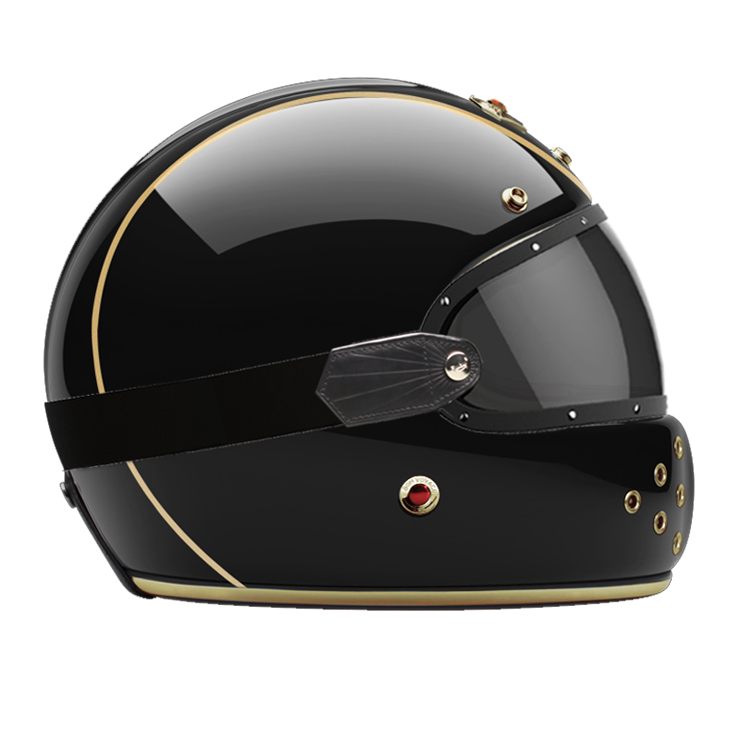 Full Face Variant Gold-helmet-side-dark smoke