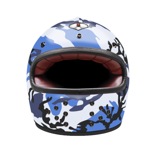 Full Face Camouflage Blue-helmet-front