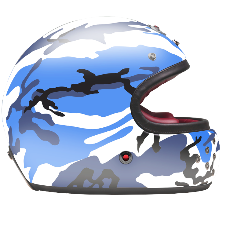Full Face Camouflage Blue-helmet-side-1