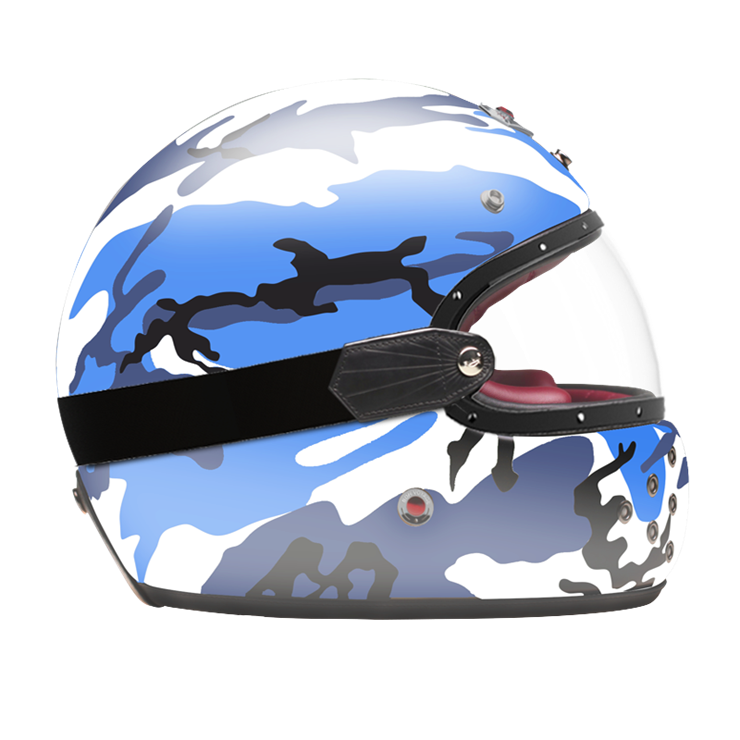 Full Face Camouflage Blue-helmet-side-clear smoke