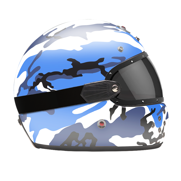 Full Face Camouflage Blue-helmet-side-dark smoke
