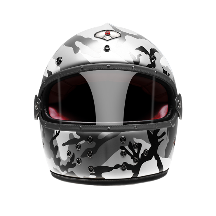 Full Face Camouflage Gray-helmet-front-dark smoke