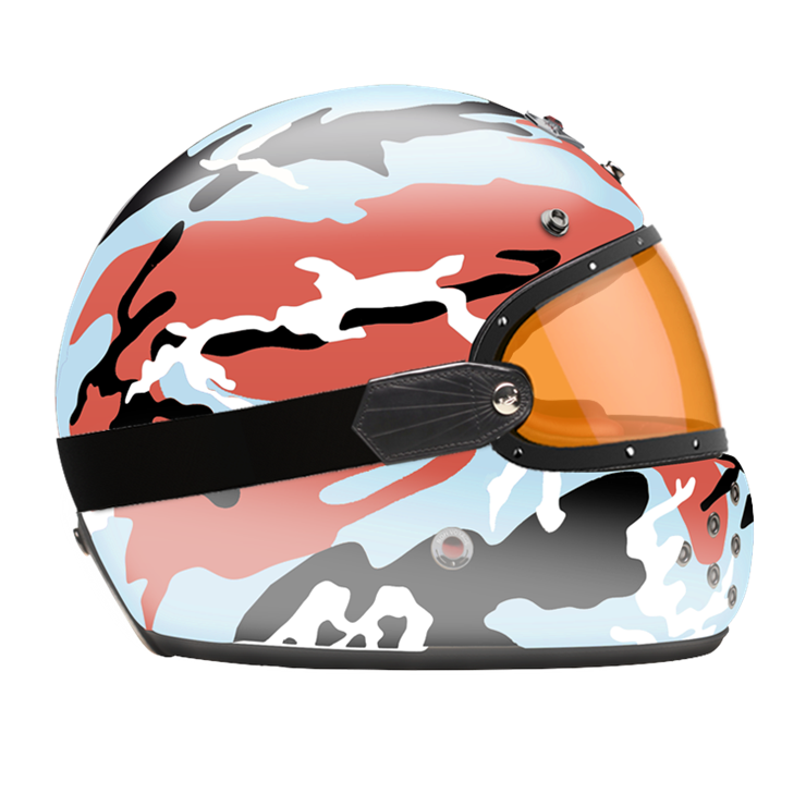 Full Face Camouflage Orange-helmet-side-orange