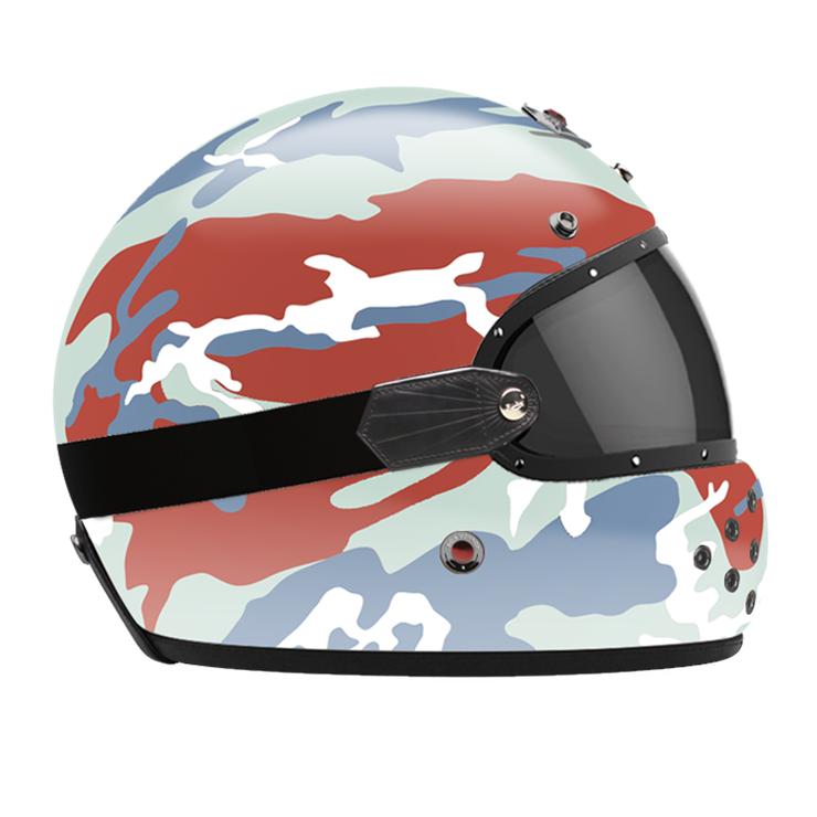 Full Face Camouflage Red-helmet-side-dark smoke