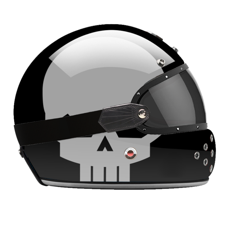 Full Face Le Bourrichon-helmet-side-dark smoke