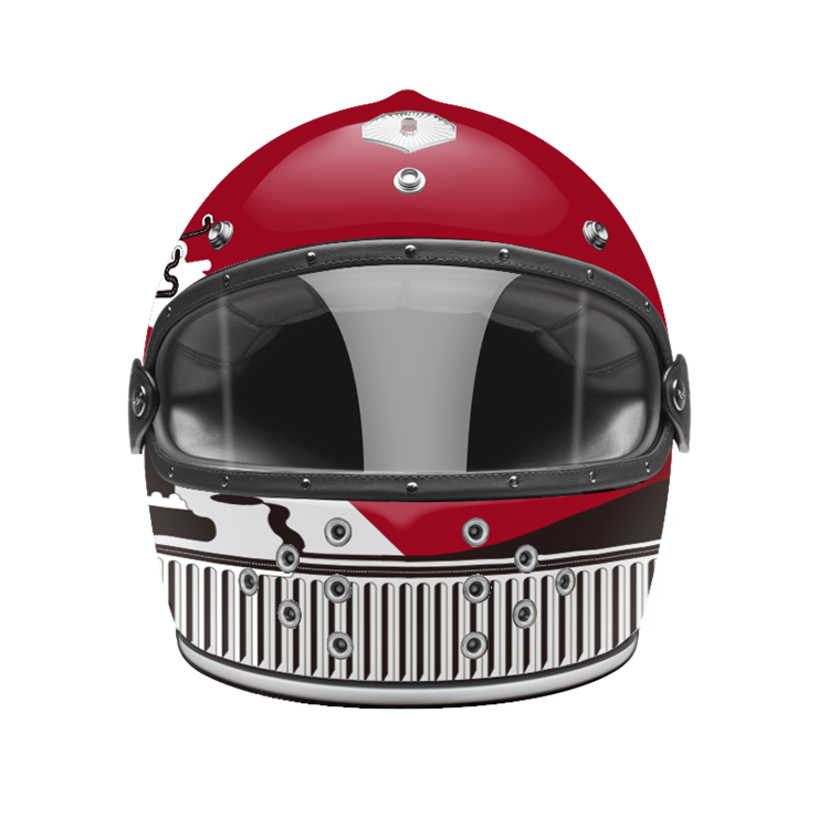 Full Face Ruelles de Paris-helmet-front-clear smoke