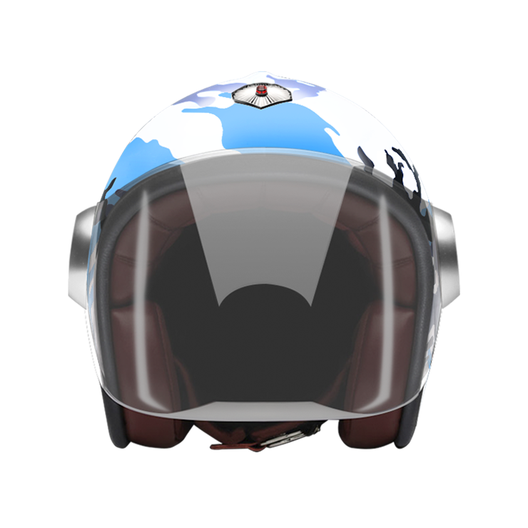 Jet Camouflage Blue-helmet-front-Light smoke