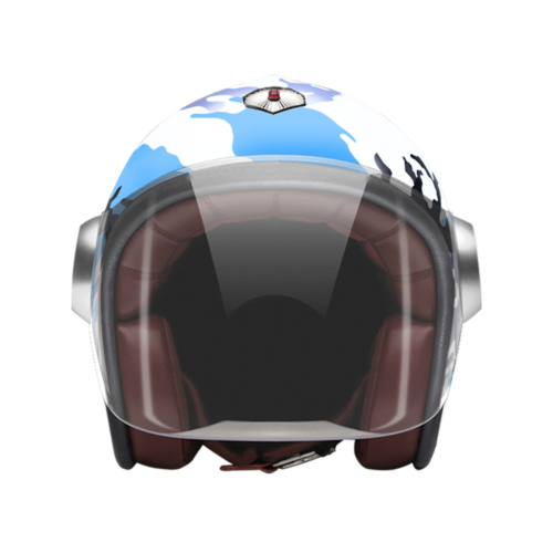 Jet Camouflage Blue-helmet-front-clear smoke