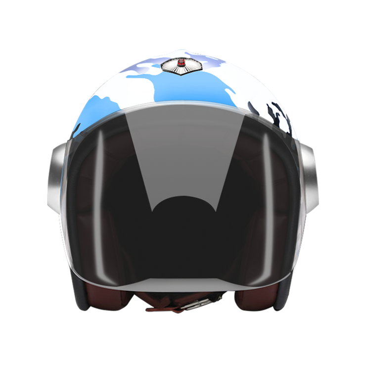 Jet Camouflage Blue-helmet-front-dark smoke