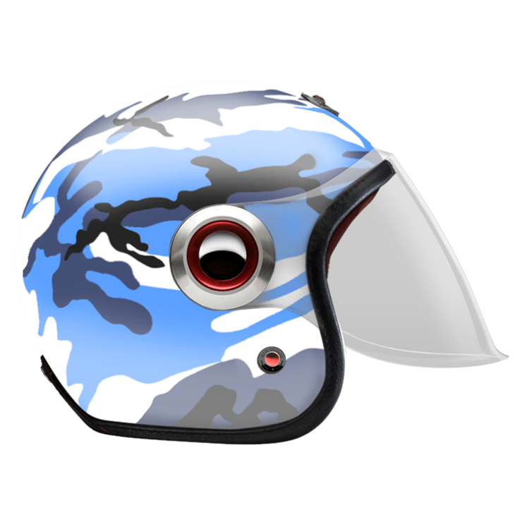 Jet Camouflage Blue-helmet-side-clear smoke