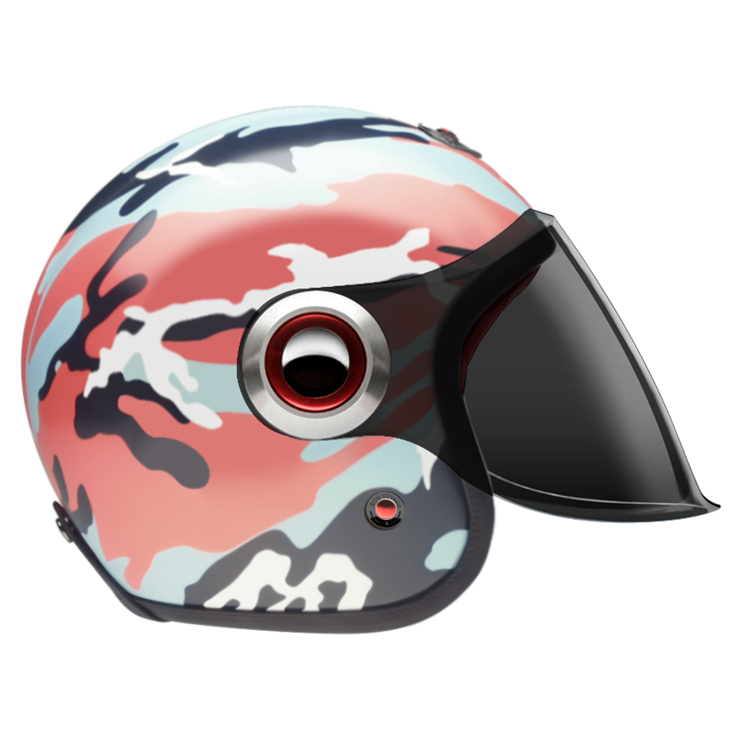Jet Camouflage Orange-helmet-side-dark smoke