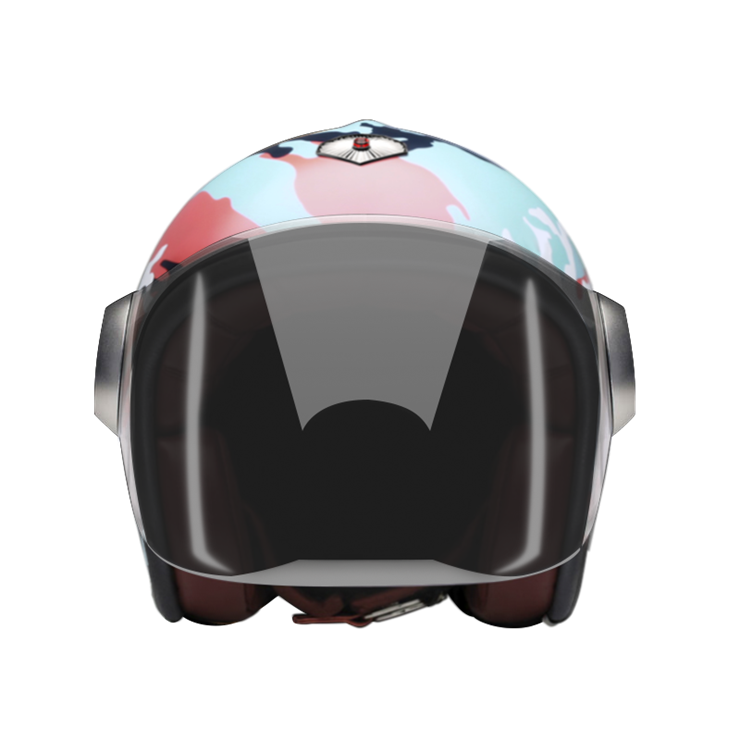 Jet Camouflage Red-helmet-front-dark smoke