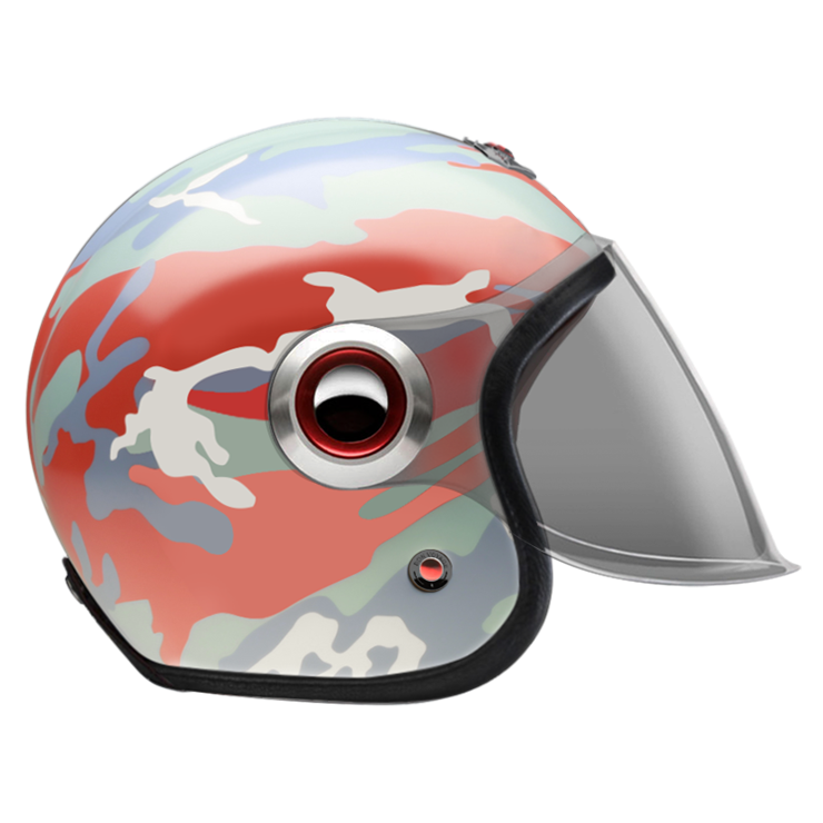 Jet Camouflage Red-helmet-side-Light smoke