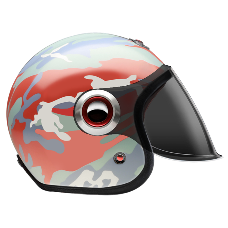 Jet Camouflage Red-helmet-side-dark smoke
