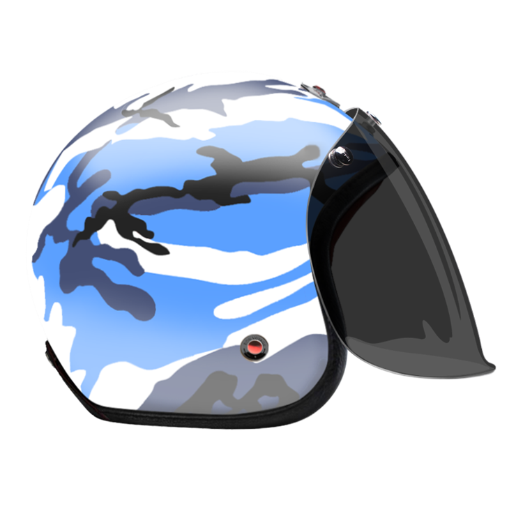 Open Face Camouflage Blue-helmet-side-dark smoke