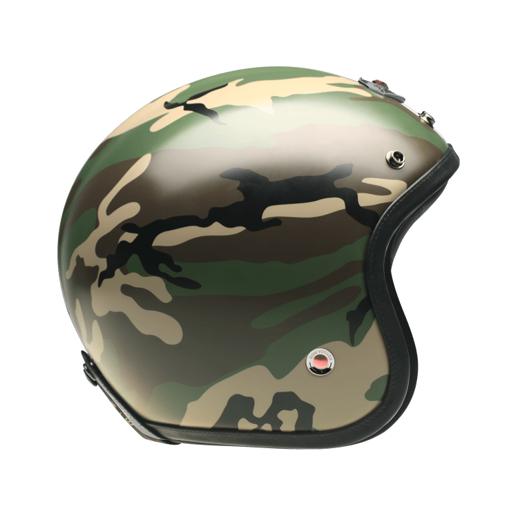 Open Face Camouflage Green Of Ruby Helmet