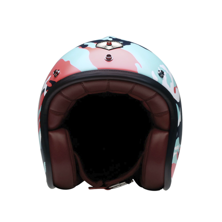 Open Face Camouflage Orange-helmet-front