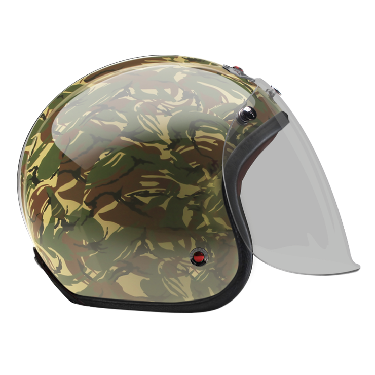 Open Face Camouflage Thai-helmet-side-Light smoke