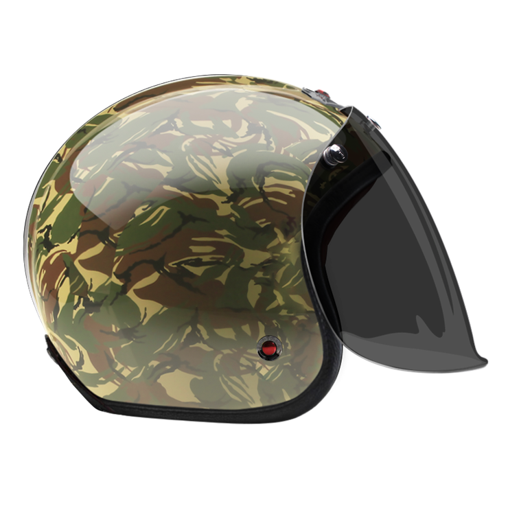 Open Face Camouflage Thai-helmet-side-dark smoke