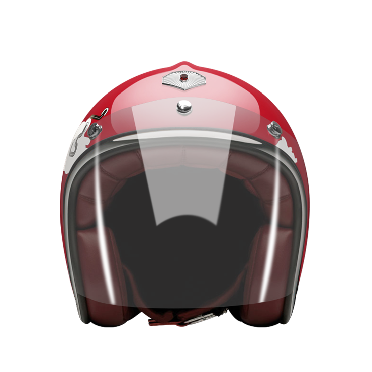 Open-Face-Ruelles-de-Paris-helmet-front-Transparent