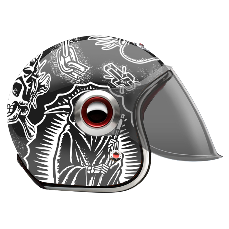 Jet Tragic Heart-helmet-side-Light smoke