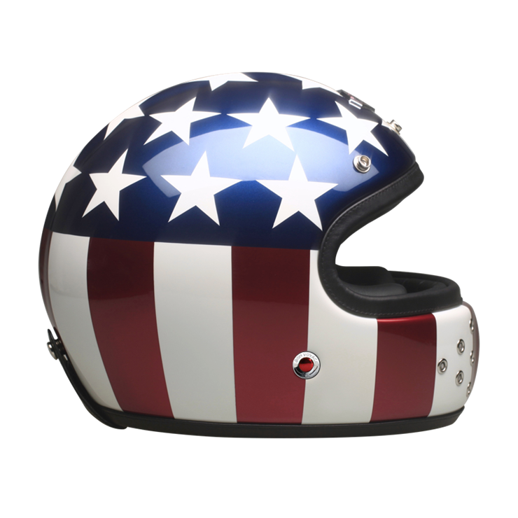American flag sales open face helmet
